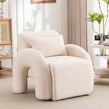 Brayden Studio Coleene Fabric Upholstered Armchair Modern Boucle